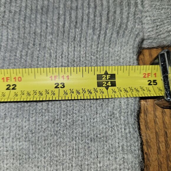 Gray Women Sweater with Pockets V-neck Oversize Trendy Lightweight V Neck LS New - Picture 6 of 8